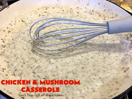 Chicken and Mushroom Casserole | Can't Stay Out of the Kitchen | this is a fantastic #chicken #casserole #recipe that has a delicious gravy with onions, #mushrooms & garlic. It's seasoned to perfection and wonderful for #holiday or company dinners. #glutenfree