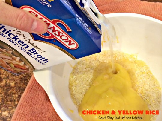 Chicken and Yellow Rice | Can't Stay Out of the Kitchen | this fantastic 4-ingredient #chicken entree is so easy to make. Delicious and kid-friendly, too. #rice