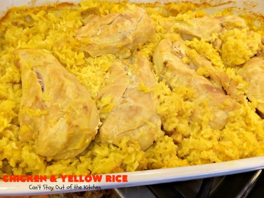 Chicken and Yellow Rice | Can't Stay Out of the Kitchen | this fantastic 4-ingredient #chicken entree is so easy to make. Delicious and kid-friendly, too. #rice