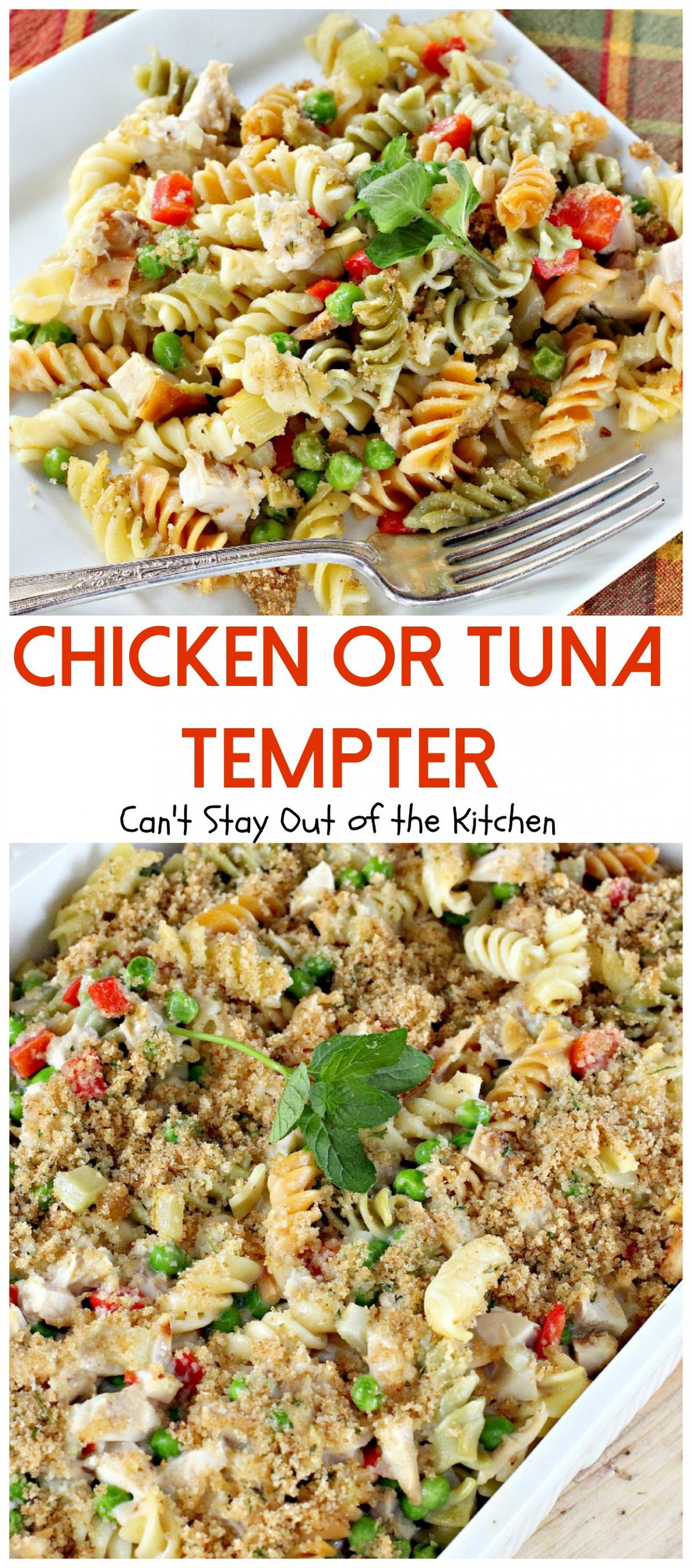 Chicken or Tuna Tempter | Can't Stay Out of the Kitchen | this scrumptious #casserole is great with leftover #chicken #turkey or #tuna. #noodles