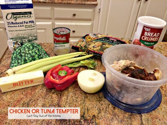 Chicken or Tuna Tempter | Can't Stay Out of the Kitchen | this scrumptious #casserole is great with leftover #chicken #turkey or #tuna. #noodles