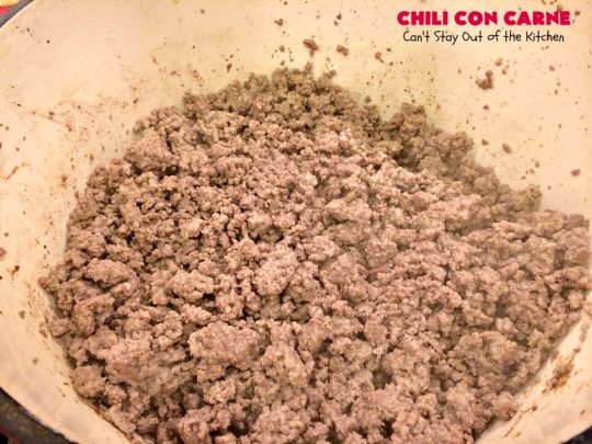 Favorite Chili Con Carne | Can't Stay Out of the Kitchen | this is our favorite #chili recipe. Perfect comfort food for fall & winter nights! #soup #glutenfree