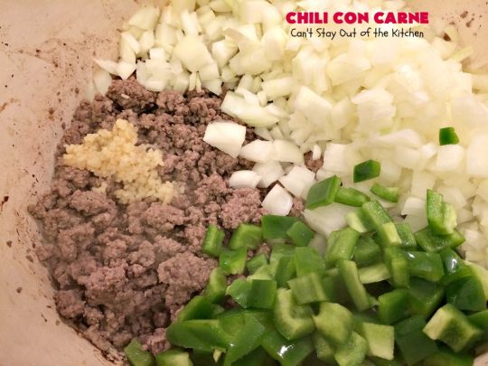 Favorite Chili Con Carne | Can't Stay Out of the Kitchen | this is our favorite #chili recipe. Perfect comfort food for fall & winter nights! #soup #glutenfree