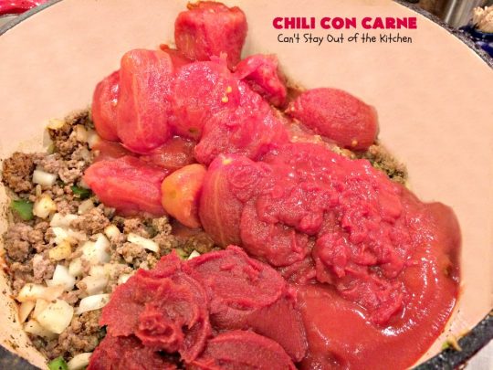 Favorite Chili Con Carne | Can't Stay Out of the Kitchen | this is our favorite #chili recipe. Perfect comfort food for fall & winter nights! #soup #glutenfree
