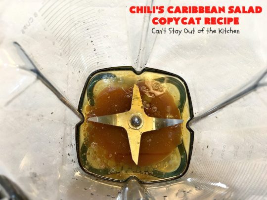 Chili's Caribbean Salad Copycat Recipe with Honey-Lime Dressing | Can't Stay Out of the Kitchen | this is a spectacular #CopyCat #recipe of this favorite #salad. The #SaladDressing is also fantastic. #GlutenFree #chicken #pineapple #MandarinOranges #HoneyLimeDressing #ChilisCaribbeanSalad #ChilisCaribbeanSaladCopycatRecipeWithHoneyLimeDressing