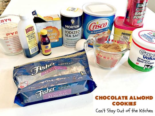 Chocolate Almond Cookies | Can't Stay Out of the Kitchen | these #cookies are divine! Heavenly combination of #chocolate & #almonds in cookie and frosting. #dessert #ChocolateDessert #ChocolateAlmondCookies #holiday #HolidayBaking