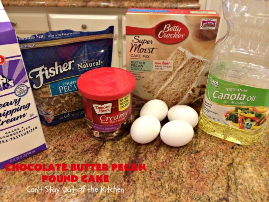 Chocolate Butter Pecan Pound Cake | Can't Stay Out of the Kitchen | this is one of the best #chocolate cakes ever! This easy #dessert uses a #ButterPecan #cake mix. Perfect for #holidays like #ValentinesDay or for company.