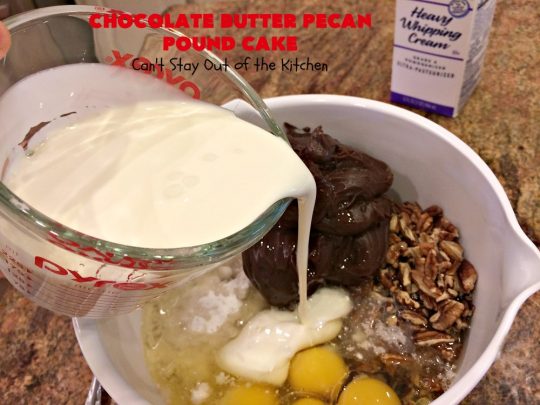 Chocolate Butter Pecan Pound Cake | Can't Stay Out of the Kitchen | this is one of the best #chocolate cakes ever! This easy #dessert uses a #ButterPecan #cake mix. Perfect for #holidays like #ValentinesDay or for company.