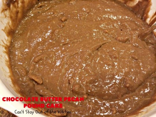 Chocolate Butter Pecan Pound Cake | Can't Stay Out of the Kitchen | this is one of the best #chocolate cakes ever! This easy #dessert uses a #ButterPecan #cake mix. Perfect for #holidays like #ValentinesDay or for company.