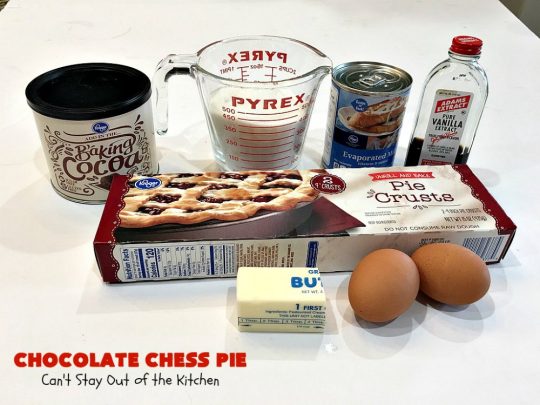 Chocolate Chess Pie | Can't Stay Out of the Kitchen | this easy & delicious #Pie uses only 7 ingredients. It's such an easy #dessert for any kind of function. If you like #ChocolateFudge desserts, you'll go crazy over this one. It's rich, decadent & heavenly. #ChocolateDessert ChocolateChessPie #Holiday #HolidayDessert #ValentinesDayDessert #EasyChocolateDessert #FavoriteChocolateDessert #fudge #FudgeDessert