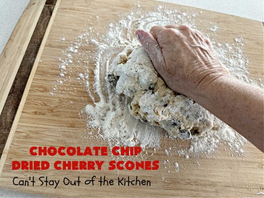 Chocolate Chip Dried Cherry Scones | Can't Stay Out of the Kitchen | these fabulous #scones are filled with #ChocolateChips & #DriedCherries. The texture is softer and the scones are glazed with a rich, powdered sugar icing which makes them sweet & irresistible. Great #breakfast treat for weekends, company or a #holiday breakfast. Prepare to swoon from the first bite! #ChocolateChipDriedCherryScones #chocolate