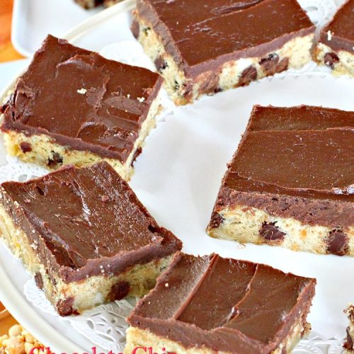 Chocolate Chip Macadamia Crunch Brownies | Can't Stay Out of the Kitchen | these outrageous #brownies are to die for! Absolutely divine #chocolate frosting. #dessert