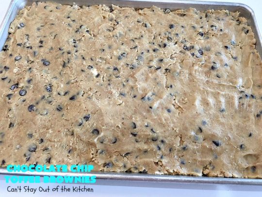 Chocolate Chip Toffee Brownies | Can't Stay Out of the Kitchen | these amazing #PaulaDeen #brownies will knock your socks off! They're filled with #ChocolateChips & #HeathEnglishToffeeBits. Every bite will have you drooling! #dessert #cookies #toffee #chocolate #ChocolateDessert #holiday #HolidayDessert #ToffeeDessert #ChocolateChipToffeeBrownies