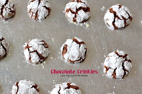 Chocolate Crinkles | Can't Stay Out of the Kitchen | these are one of our all-time favorite #christmas #cookies. These use #Ghirardelli #chocolate and are to die for! #dessert