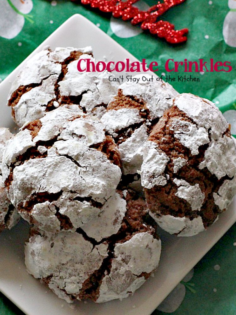 Chocolate Crinkles | Can't Stay Out of the Kitchen | these are one of our all-time favorite #christmas #cookies. These use #Ghirardelli #chocolate and are to die for! #dessert