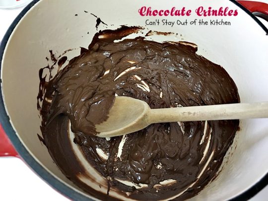 Chocolate Crinkles | Can't Stay Out of the Kitchen | these sensational #cookies are made with #Ghirardelli #chocolate and rolled in powdered sugar. Great for #holiday baking, #tailgating parties or any time you need a chocolate fix! #dessert
