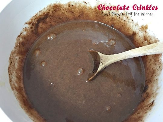 Chocolate Crinkles | Can't Stay Out of the Kitchen | these sensational #cookies are made with #Ghirardelli #chocolate and rolled in powdered sugar. Great for #holiday baking, #tailgating parties or any time you need a chocolate fix! #dessert