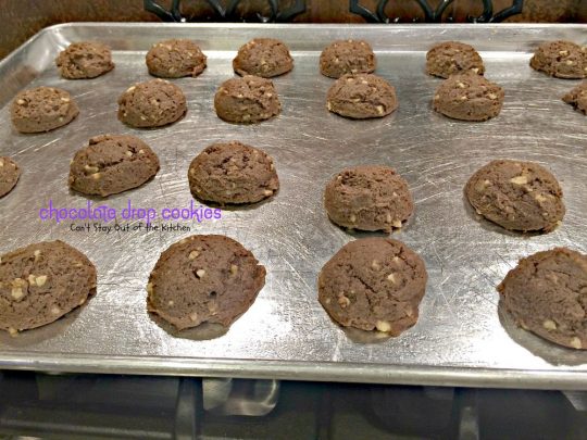 Chocolate Drop Cookies | Can't Stay Out of the Kitchen | my favorite #cookie when I was growing up. These scrumptious goodies taste like #brownies in cookie form! #chocolate #dessert
