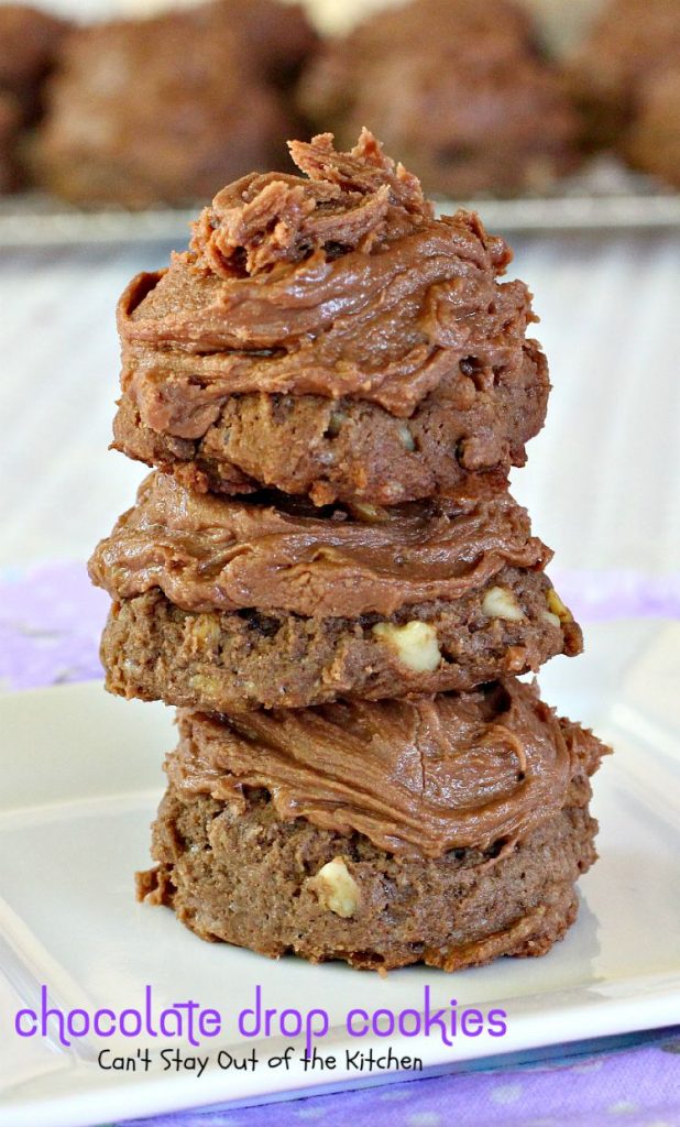 Chocolate Drop Cookies | Can't Stay Out of the Kitchen | my favorite #cookie when I was growing up. These scrumptious goodies taste like #brownies in cookie form! #chocolate #dessert