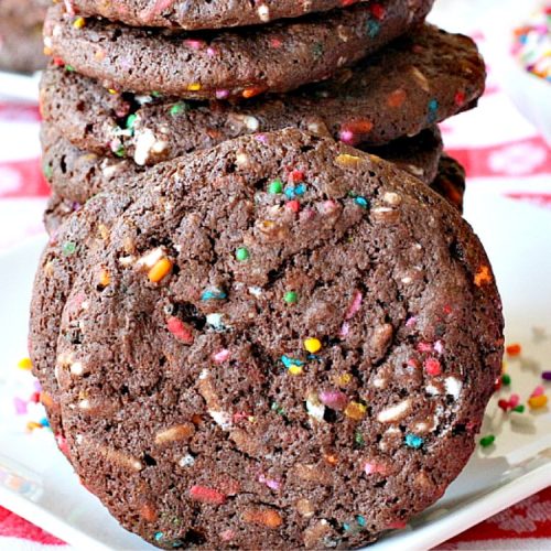 Chocolate Funfetti Cookies | Can't Stay Out of the Kitchen