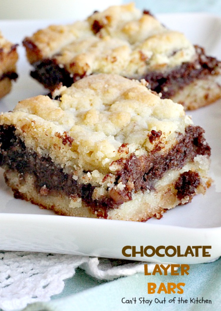 Chocolate Layer Bars | Can't Stay Out of the Kitchen
