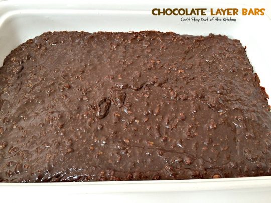 Chocolate Layer Bars | Can't Stay Out of the Kitchen | these #brownies are one of the most spectacular #desserts you'll ever eat. Made with #chocolatechips #creamcheese #almondextract and #walnuts. We love these and make them almost every year at #Christmas!