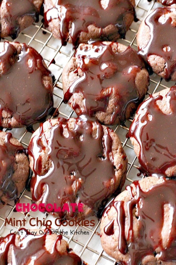 Chocolate Mint Chip Cookies | Can't Stay Out of the Kitchen | the lovely flavors of #chocolate and #mint work so well together in these amazing #cookies. Great for #holiday baking. #dessert