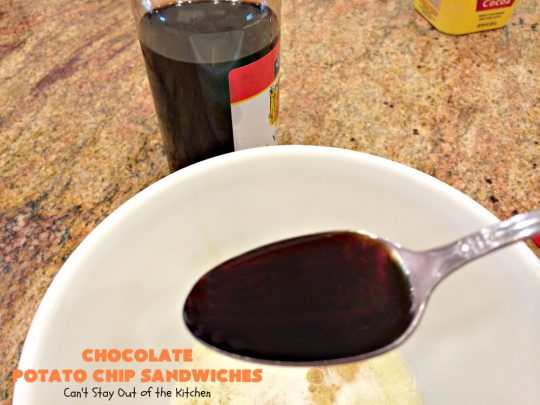 Chocolate Potato Chip Sandwiches | Can't Stay Out of the Kitchen | these #cookies are awesome! They start with a #potatochip cookie & have a luscious #chocolate frosting between them. This dessert is terrific for #fall or #Halloween baking or #christmas cookie exchanges.