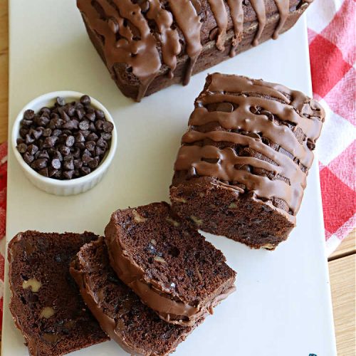 Chocolate Tea Bread | Can't Stay Out of the Kitchen | this delectable #TeaBread is rich, decadent & so heavenly you won't be able to stop eating it! #ChocolateChips & #cocoa make this #SweetBread delightfully #chocolaty. Great for a weekend, company or #holiday #breakfast or #brunch. #Thanksgiving #Christmas #NewYearsDay #chocolate #ChocolateTeaBread