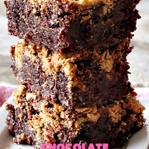 Chocolate Vanilla Swirl Brownies | Can't Stay Out of the Kitchen | Vanilla chips are swirled into #brownies and practically caramelize while baking. They are absolutely awesome! The brownies have #chocolate chips too. Rich, decadent, amazing. #dessert