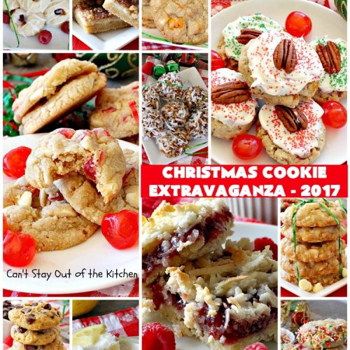 Christmas Cookie Extravaganza - 2017 | Can't Stay Out of the Kitchen | 20 different #Christmas #cookie recipes with step-by-step directions on packing #holiday cookies for shipping. #dessert #lemon #chocolate #strawberry #raspberry #cherry #Oreo #M&Ms #Butterfingers #funfetti