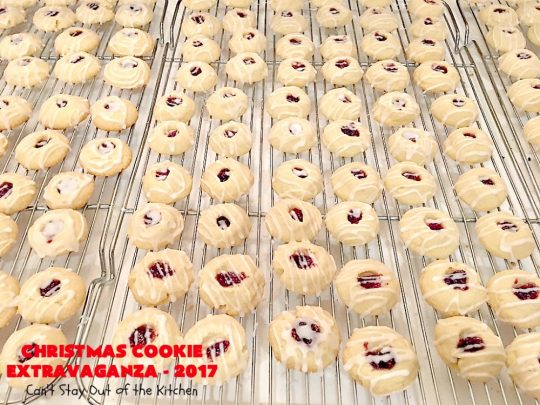 Christmas Cookie Extravaganza - 2017 | Can't Stay Out of the Kitchen | 20 different #Christmas #cookie recipes with step-by-step directions on packing #holiday cookies for shipping. #dessert #lemon #chocolate #strawberry #raspberry #cherry #Oreo #M&Ms #Butterfingers #funfetti