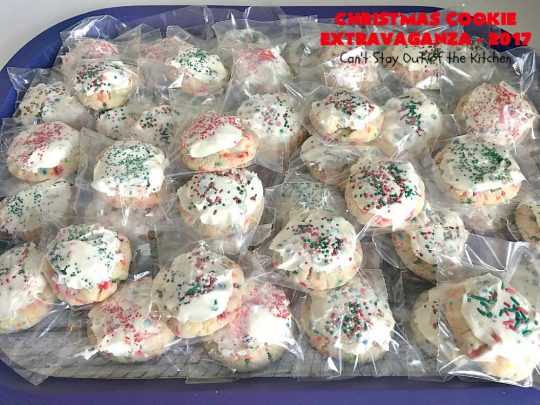 Christmas Cookie Extravaganza - 2017 | Can't Stay Out of the Kitchen | 20 different #Christmas #cookie recipes with step-by-step directions on packing #holiday cookies for shipping. #dessert #lemon #chocolate #strawberry #raspberry #cherry #Oreo #M&Ms #Butterfingers #funfetti