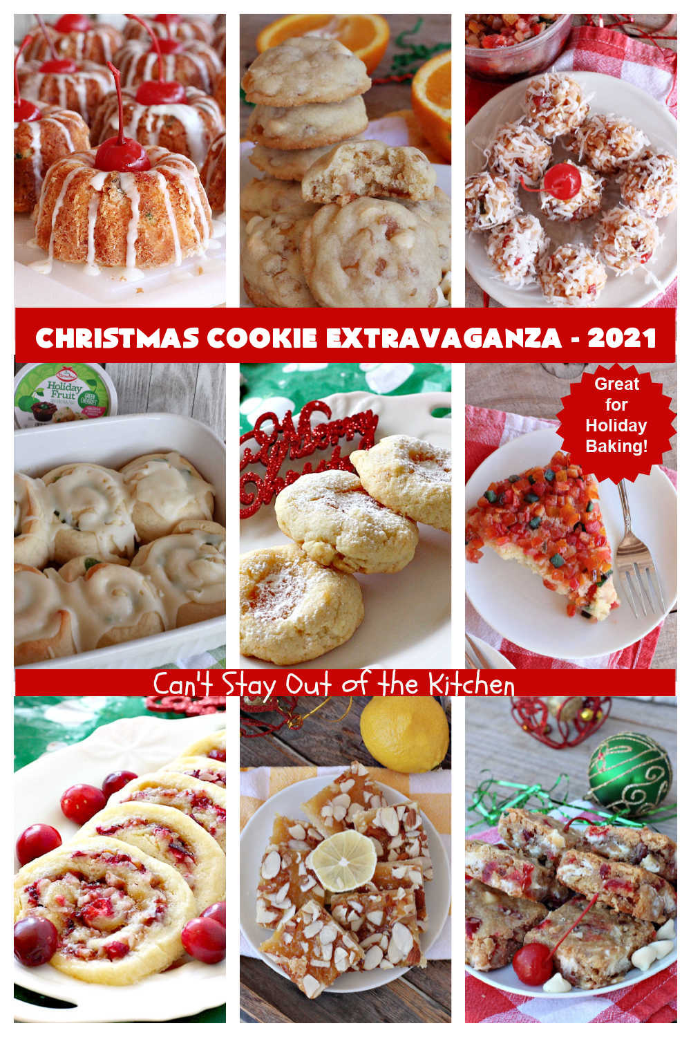 Christmas Cookie Extravaganza - 2021 | Can't Stay Out of the Kitchen - 30 different ideas for #holiday #baking! #Christmas #Thanksgiving #dessert #cookies #cakes #HolidayBaking #HolidayDessert