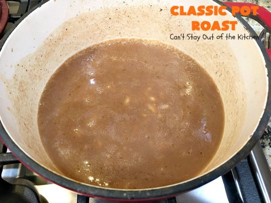 Classic Pot Roast | Can't Stay Out of the Kitchen | this fantastic #slowcooker #potroast is perfect for cold, dreary & drab winter days. It's a hearty, comforting & satisfying meal that will warm you up pronto! Every bite is succulent & mouthwatering. #beef #pasta #carrots #companymaindish #roastbeef #RoastBeefDinner