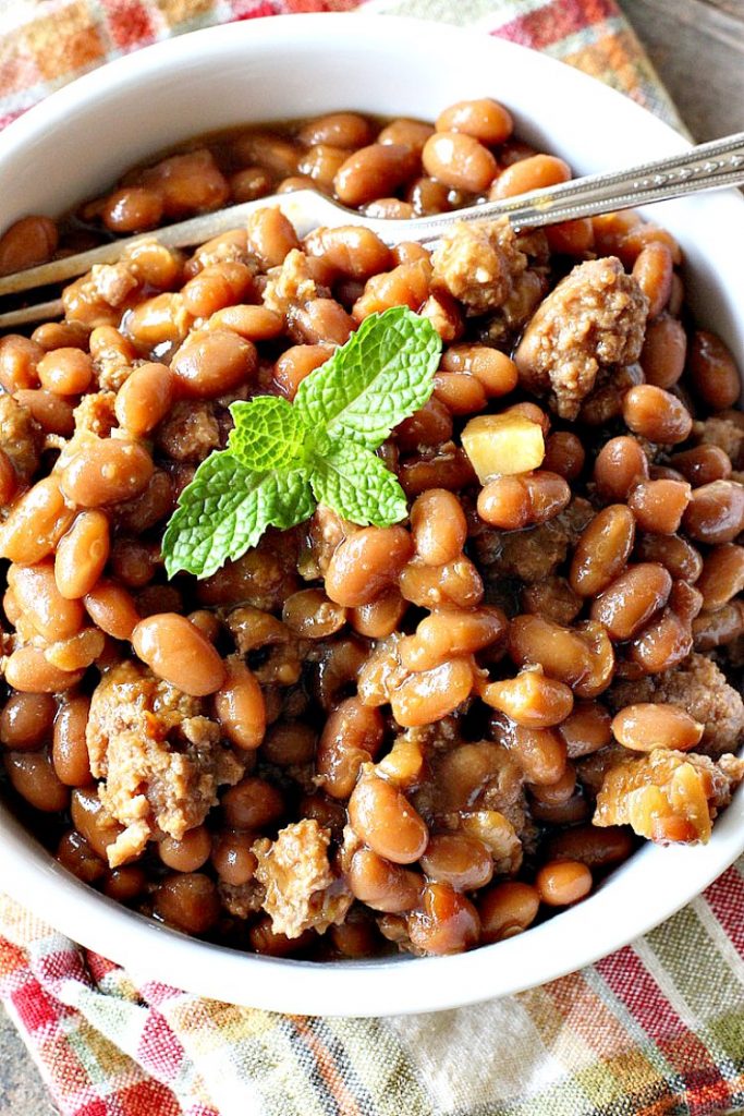 Coca Cola Baked Beans | Can't Stay Out of the Kitchen | this terrific #bakedbeans #recipe is perfect for potlucks, family reunions, backyard #BBQs & other company dinners. I used #turkey #sausage & #VirgilsRealCola which is a much healthier option than regular #cocacola. #turkeysausage