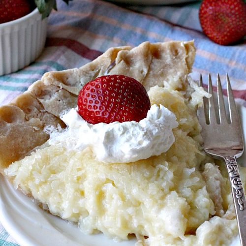 Coconut Custard Pie | Can't Stay Out of the Kitchen