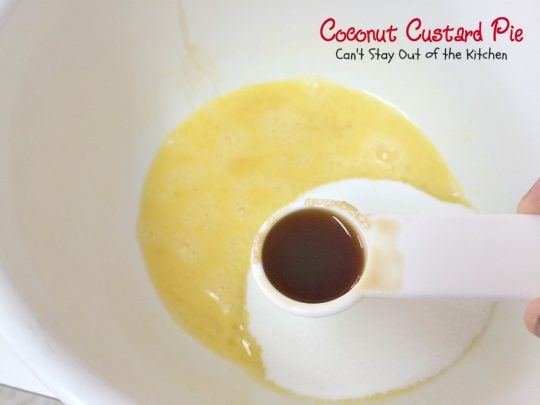 Coconut Custard Pie | Can't Stay Out of the Kitchen | favorite #pie recipe from my Mom. This pie is heavenly. #coconut #dessert
