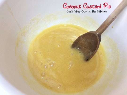 Coconut Custard Pie | Can't Stay Out of the Kitchen | favorite #pie recipe from my Mom. This pie is heavenly. #coconut #dessert
