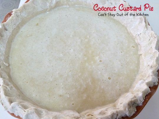 Coconut Custard Pie | Can't Stay Out of the Kitchen | favorite #pie recipe from my Mom. This pie is heavenly. #coconut #dessert