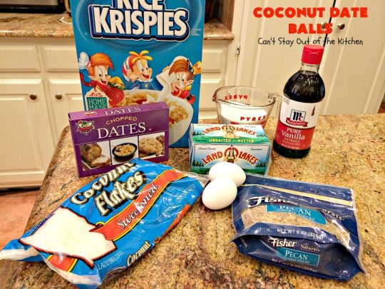 Coconut Date Balls | Can't Stay Out of the Kitchen | our most loved #Christmas #cookie! Everyone always raves over them. Perfect for #holiday baking & parties. #dessert 