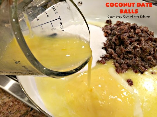 Coconut Date Balls | Can't Stay Out of the Kitchen | our most loved #Christmas #cookie! Everyone always raves over them. Perfect for #holiday baking & parties. #dessert