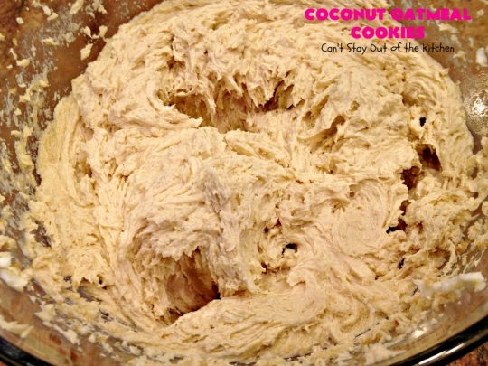 Coconut Oatmeal Cookies | Can't Stay Out of the Kitchen | these were my favorite #cookies growing up. #OatmealCookies with #coconut are so delicious! Every bite will have you drooling. Great for #tailgating parties, potlucks or #ChristmasCookieExchanges. #dessert #CoconutOatmealCookies #Fall #FallBaking