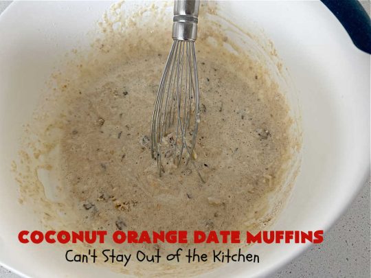 Coconut Orange Date Muffins | Can't Stay Out of the Kitchen | these scrumptious #muffins are perfect for a weekend, company or #holiday #breakfast or #brunch. These moist & flavorful #muffins are filled with #coconut & #dates & delicately flavored with grated #OrangePeel. Every bite is irresistible! #CoconutOrangeDateMuffins