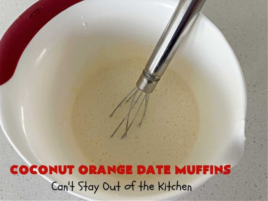 Coconut Orange Date Muffins | Can't Stay Out of the Kitchen | these scrumptious #muffins are perfect for a weekend, company or #holiday #breakfast or #brunch. These moist & flavorful #muffins are filled with #coconut & #dates & delicately flavored with grated #OrangePeel. Every bite is irresistible! #CoconutOrangeDateMuffins