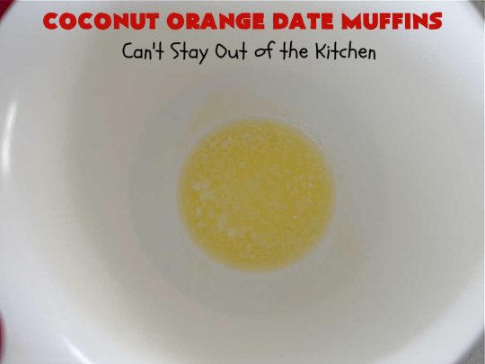 Coconut Orange Date Muffins | Can't Stay Out of the Kitchen | these scrumptious #muffins are perfect for a weekend, company or #holiday #breakfast or #brunch. These moist & flavorful #muffins are filled with #coconut & #dates & delicately flavored with grated #OrangePeel. Every bite is irresistible! #CoconutOrangeDateMuffins