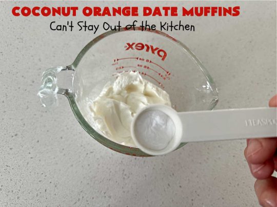 Coconut Orange Date Muffins | Can't Stay Out of the Kitchen | these scrumptious #muffins are perfect for a weekend, company or #holiday #breakfast or #brunch. These moist & flavorful #muffins are filled with #coconut & #dates & delicately flavored with grated #OrangePeel. Every bite is irresistible! #CoconutOrangeDateMuffins
