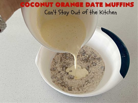 Coconut Orange Date Muffins | Can't Stay Out of the Kitchen | these scrumptious #muffins are perfect for a weekend, company or #holiday #breakfast or #brunch. These moist & flavorful #muffins are filled with #coconut & #dates & delicately flavored with grated #OrangePeel. Every bite is irresistible! #CoconutOrangeDateMuffins