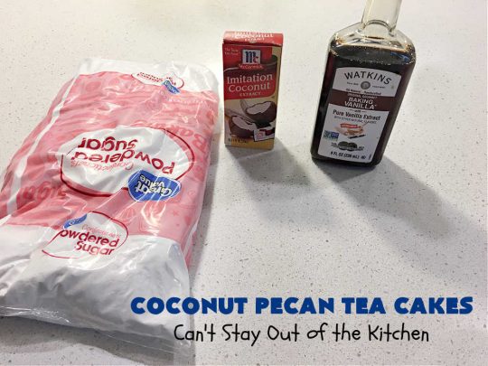 Coconut Pecan Tea Cakes | Can't Stay Out of the Kitchen | these adorable #TeaCakes are perfect for family get-togethers or #holiday #baking. If you enjoy #coconut and #pecans these miniature #Bundt #cakes will cure every sweet tooth craving. #cake #dessert #HolidayDessert #CoconutDessert #CoconutPecanTeaCakes