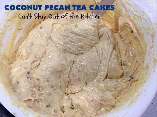Coconut Pecan Tea Cakes | Can't Stay Out of the Kitchen | these adorable #TeaCakes are perfect for family get-togethers or #holiday #baking. If you enjoy #coconut and #pecans these miniature #Bundt #cakes will cure every sweet tooth craving. #cake #dessert #HolidayDessert #CoconutDessert #CoconutPecanTeaCakes
